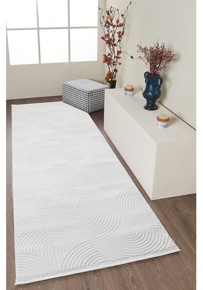 Mariesse Home Yumuşak Dokulu Modern Sık Dokuma Koridor Kesme Yolluk Dokuma Makine Halısı Bej