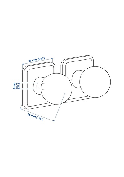 Ikea Sörbyn 2'li Mobilya Kulpu 25 Mm Krom
