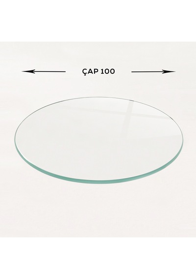 Masa Camı Ekvator Saydam Çap100cm