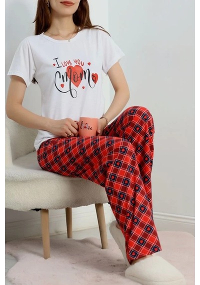 Seka Store Seka Süprem Baskılı Pijama Takım Beyazekose - 50774.1773. Çok Renkli