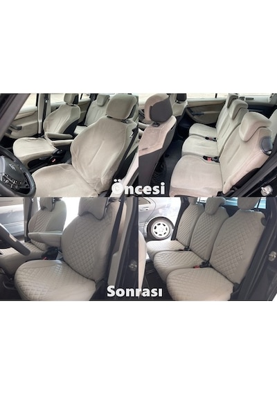 Citroen C4 Picasso Araca Özel Deri Oto Koltuk Kılıfı