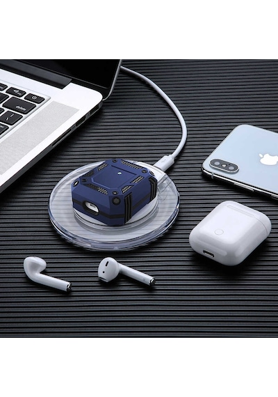 Apple Uyumlu AirPods Kılıf Zore Airbag 15 Kılıf Gri