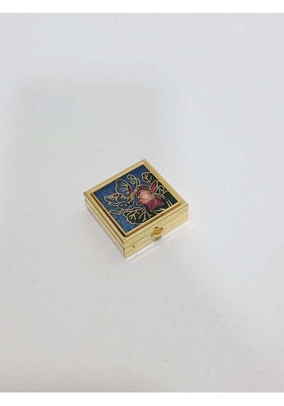 Antika Fransız Minyatür Kutu 3,8x3,8cm 113