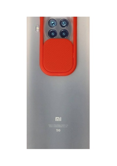 Xiaomi Mi 10t Lite Kılıf Palm Buzlu Kamera Sürgülü Silikon - Kırmızı Evimdeyokyok