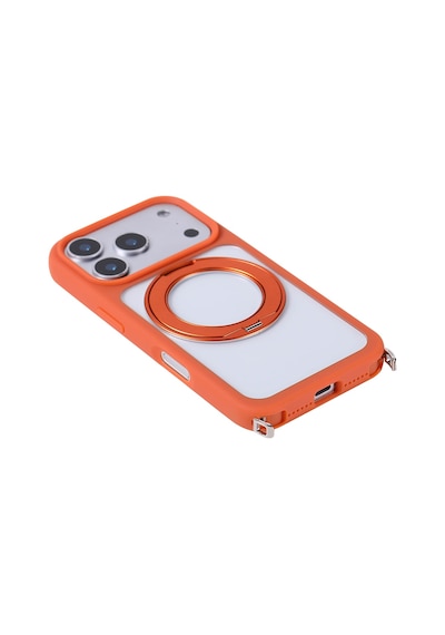 Subutu Apple Uyumlu iPhone 17 Pro Kılıf M-safe Şarj Özellikli Standlı Sbt Piza Silikon Kapak - Siyah Siyah