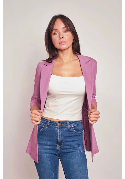Kapri Truvakar Kol Süs Cepli Kopçalı Ofis Blazer Likralı Kumaş Blazer Ceket-gülkurusu Gül Kurusu Kapri Truvakar Kol Süs Cepli Kopçalı Ofis Blazer Likralı Kumaş Blazer Ceket-gülkurusu Gül Kurusu