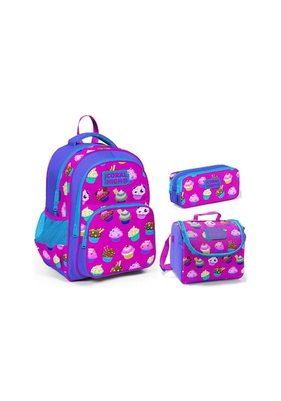 Coral High Kids Kız Çocuk İlkokul Çanta Seti - Cupcake