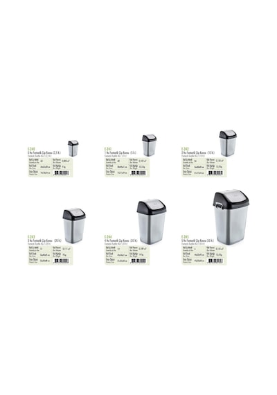 Polytime Magnum Klink Sallanır Kapak Ofis Banyo Mutfak Bahçe Çöp Kutusu Kovası / 20 Litre / Beyaz / 47x30x23 Cm. Beyaz