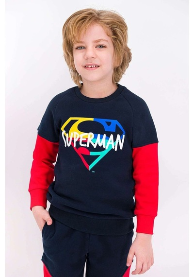 Superman Erkek Çocuk Lisanslı Lacivert Eşofman Takımı