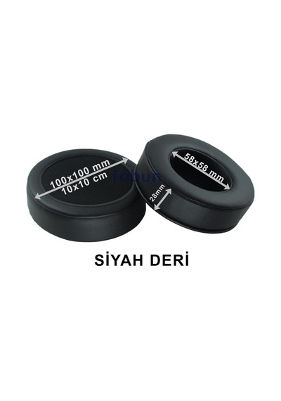 Kulaklık Pedi Ve Yastığı - 65-110 Mm, 7-10 Cm Çeşitli Boyutlar 100 Mm X 100 Mm Siyah Deri