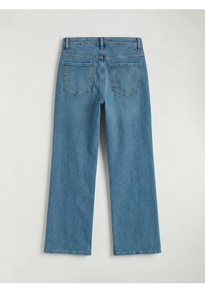 Lcwaıkıkı Classic Mavi Yüksek Bel Wideleg Kadın Jean Pantolon