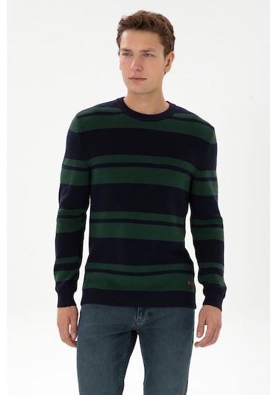 U.S. Polo Assn. Erkek Regular Fit Bisiklet Yaka Lacivert Kazak 50314952-VR033