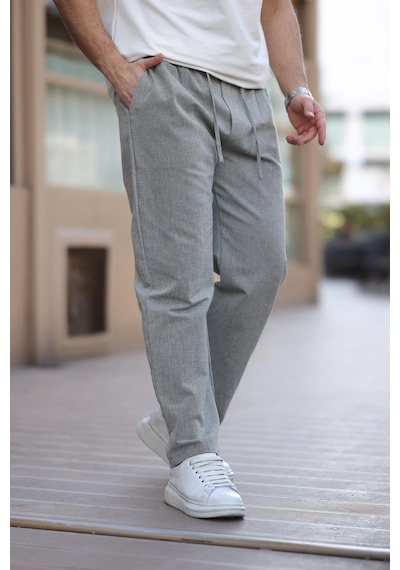 Madmext Haki %100 Pamuklu Rahat Kesim Erkek Pantolon E6565