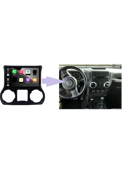 Jeep Wrangler-rubicon Android Multimedya Sistemi 4-64 For-x 2011-2014
