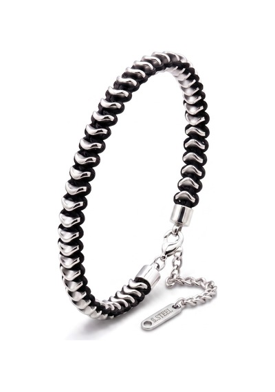 Premium Parlak Ve Şık Hematit Taşlı Ayarlanabilir Erkek 316l Çelik Bileklik 31832b16d2 - 22 Cm Siyah