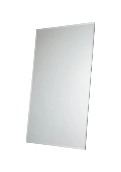 Düz Dikdörtgen Ayna - 400 X 600 Mm - Krom Çerçeve Açık Gold