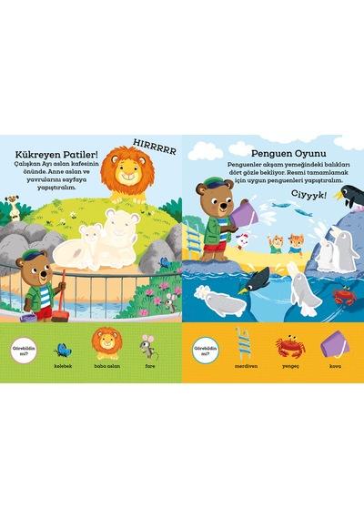 İlk Çıkartma Kitabım: Çalışkan Ayı - Hayvanlar