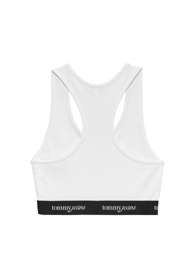 Tommy Hilfiger Tjm Kadın Beyaz Crop Tape Bra Top-13043 Beyaz
