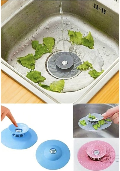2 Kademeli Dokunmatik Lavabo Tıkacı Silikon Lavabo Gider Tıpası 2 Adet Plastik Diğer