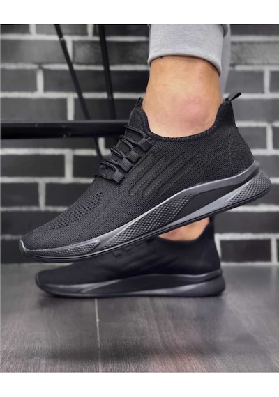 Tutınom Unisex Ortopedik Yumuşak Taban Günlük Yazlık Sneaker Spor Ayakkabı Siyah