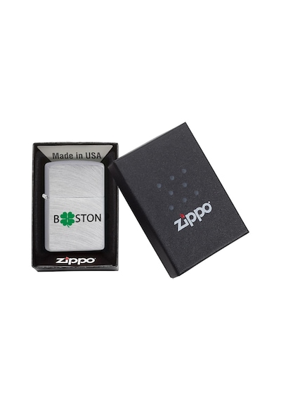 Zippo Boston Clover - Boston Yonca Dizayn Çakmak Gri
