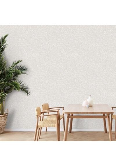 Muse Koleksiyonu 25109-1 Krem Vizon Dokulu Modern Duvar Kağıdı 1.06x15.6m, 16.5m²