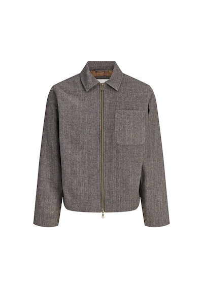 Jack & Jones Erkek Ispanyol Yaka Cep Detayli Gömlek Ceket - Salamanco - 12300441 Kahverengi