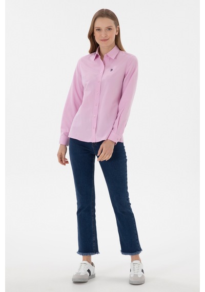 U.s. Polo Assn. Kadın Pembe Gömlek Basic 50307726-vr041 Pembe