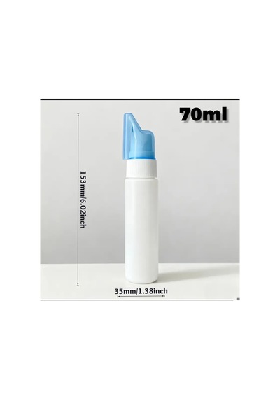 Haomıng 70ml İnce Sis Püskürtmeli Taşınabilir Burun Yıkama Şişesi+500ml Burun Yıkama Serumu Set