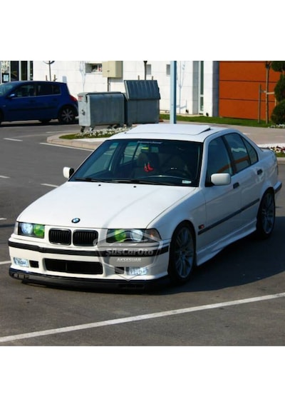 Bmw 3 Serisi E36 1990-2000 Uyumlu Üniversal Laguna Lip Esnek Ön Lip 2 Parça Tampon Altı Dil Karlık Ön Ek 00 Şüscaroto Aksesuar