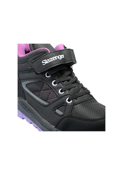 Slazenger KESHA Çocuk Cırt Cırtlı Siyah - Mor Bot