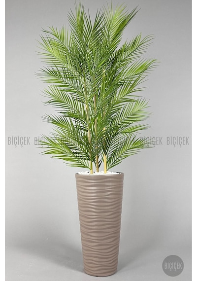Biçiçek Yapay Areka Palmi̇yesi̇ 150 Cm 33 Yaprak Mocha Kumsal Saksıda
