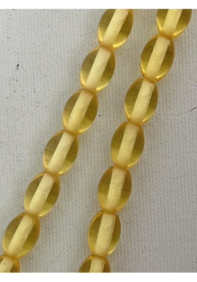 Oval Kesim Kokulu Toz Kehribar Tesbih 33lük 5mm A011