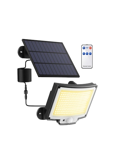 Greentech Güneş Enerjili, Hareket Sensörlü, 228 Boncuk Led Aydınlatma/gt-sl33