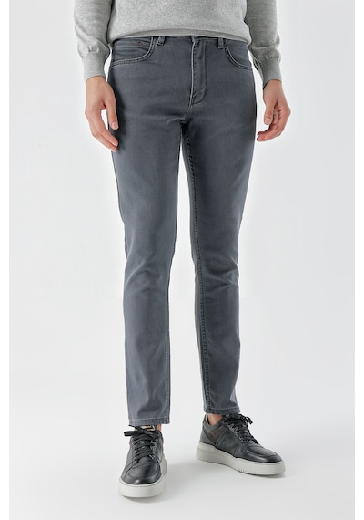 Morven Erkek Füme Mevsimlik Pamuk 5 Cep Slim Fit Jean Pantolon 24ms003012050 Füme