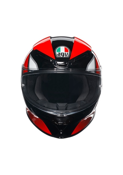 Agv K6 S Hyphen Black Red White Kapalı Kask Kırmızı