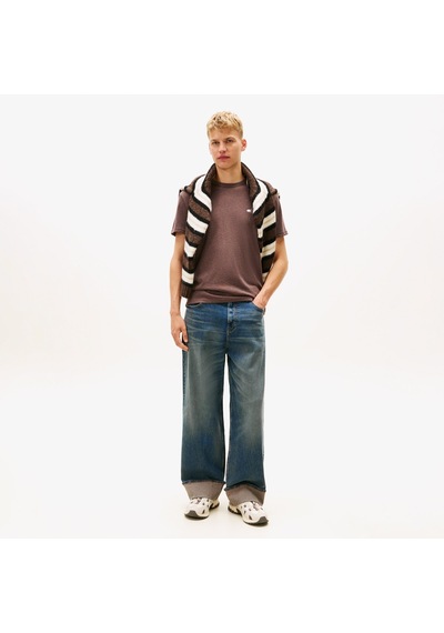 Tommy Hilfiger Jeans Reg Badge Erkek Kahverengi T-shirt Dm0dm22667