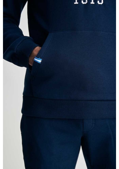 Ucla Jepsen Lacivert Kapüşonlu Nakışlı Standard Fit Erkek Sweatshirt Lacivert