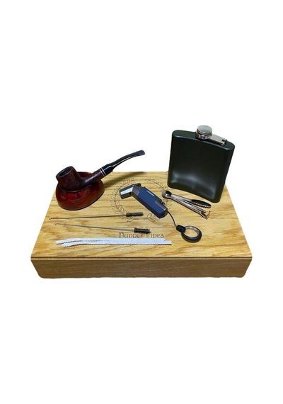 Dapper Gül Ağacı 7 Oz Çelik Mataralı Pipo Seti 605954x509210