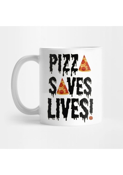 Pizza Hayat Kurtarır - Pizza Sevgisi Kupa Bardak Çok Renkli