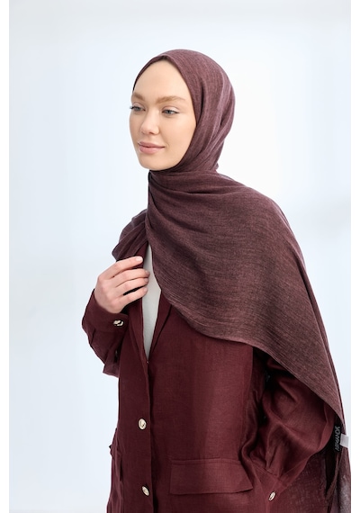 Armanda Organic Touch Ketens Viskoz Şal- 3601 Koyu Bordo