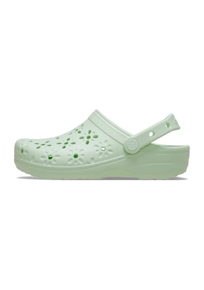 Crocs Classic Floral Cut Out Clog Kadın Terlik 210927 Yeşil