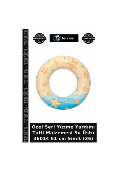 Özel Seri Yüzme Yardımı Tatil Malzemesi Su Üstü 36014 61 Cm Simit 36 Çok Renkli