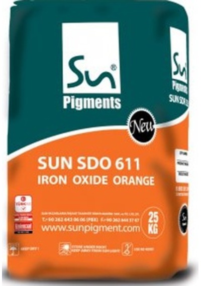 Demir Oksit Sun Sdo 611 Turuncu  (25 Kg Paket)