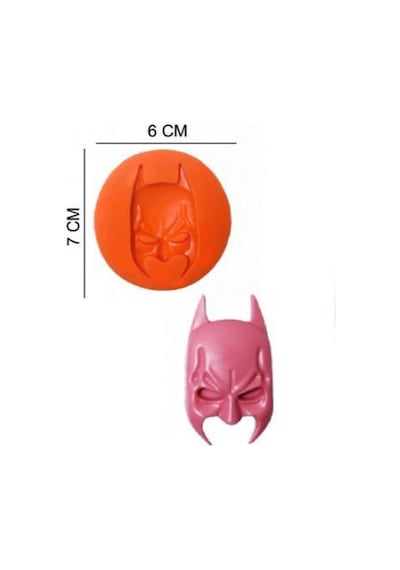 Şeker Hamur Kalıbı Silikon Batman Maske 6 7 Cm