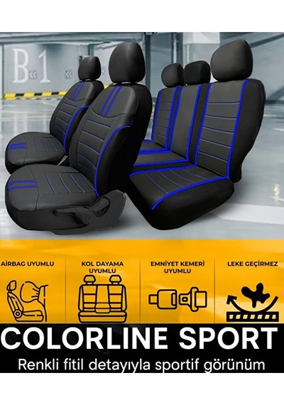 Ford Mondeo 2007 Ve Sonrası Uyumlu Colorline Sport Deri Siyah - M