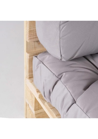 Flover Serisi / 120x80 Bahçe Minderi Palet Minderi Gri