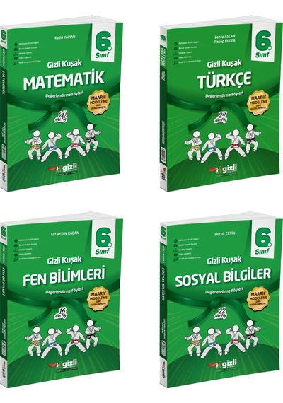 Gizli 2026 6. Sınıf Matematik + Türkçe + Fen + Sosyal Gizli Kuşak Serisi Seti 4 Kitap Güncel Müfredat