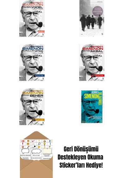 Georges Simenon 6 Kitap Set + Okuma Sticker'ları