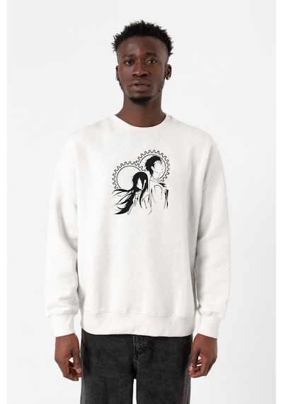 Steins Gate Okabe And Kurisu Beyaz Erkek 2ip Sweatshirt 001